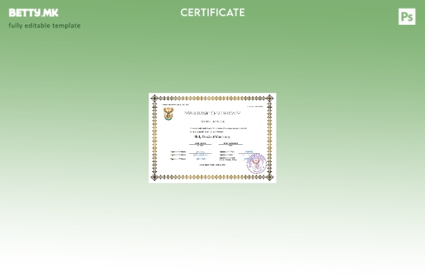 модерен стил Јужноафриканска венчаница Шаблон за Word и PDF